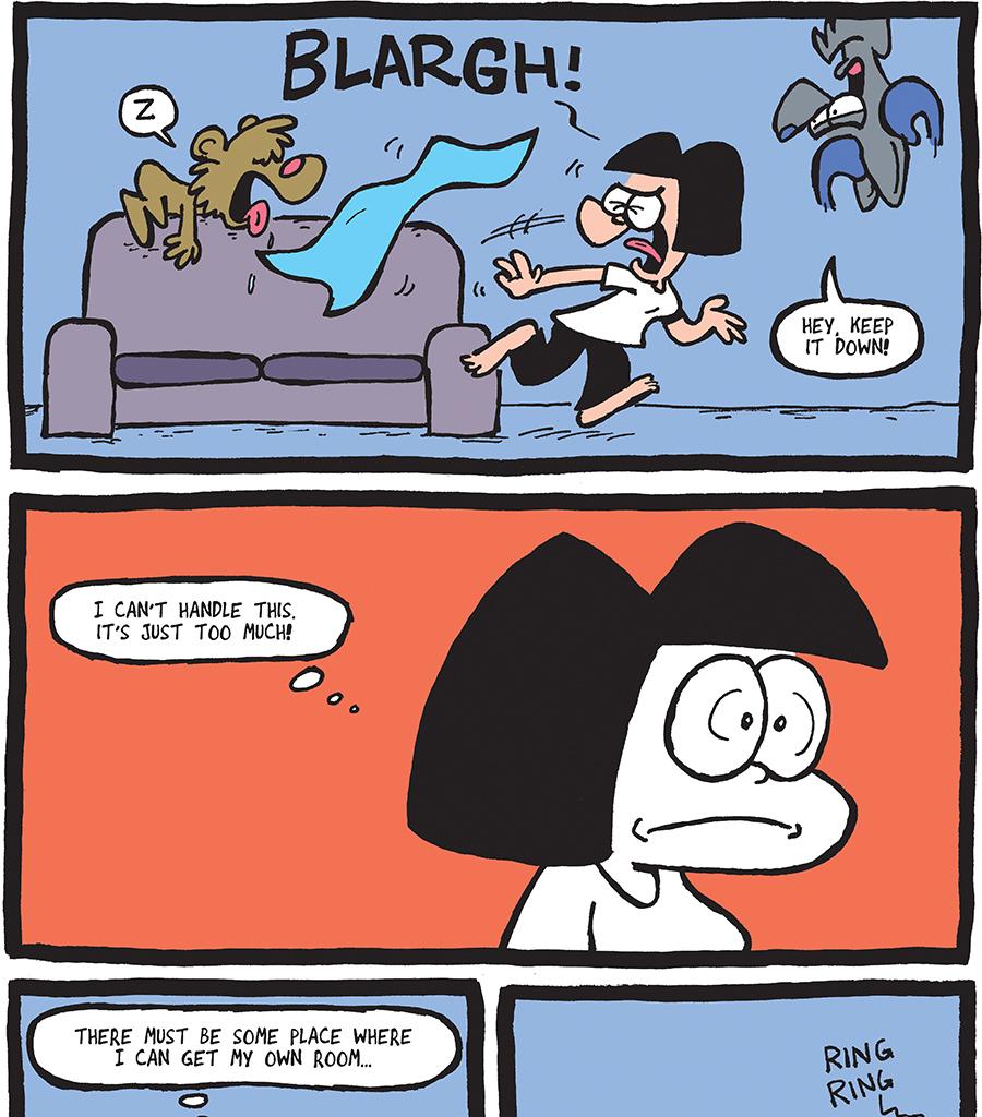 The Fuzzy Princess - Episode 387, Page 1: 2019-03-08-A-Bed-Of-Her-Own