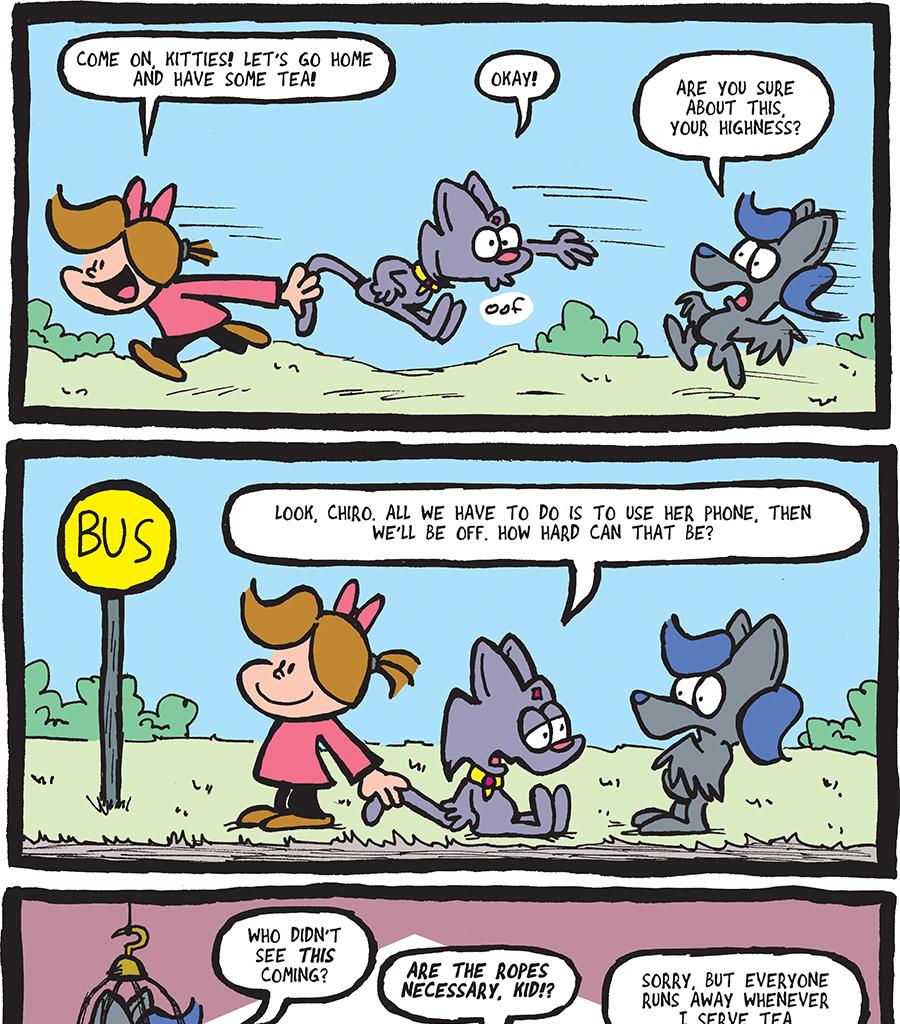 The Fuzzy Princess - Episode 400, Page 1: 2019-04-08-Tea-Time