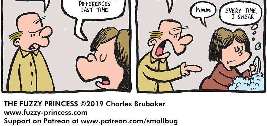 The Fuzzy Princess - Episode 406, Page 1: 2019-04-22-Say-Uncle