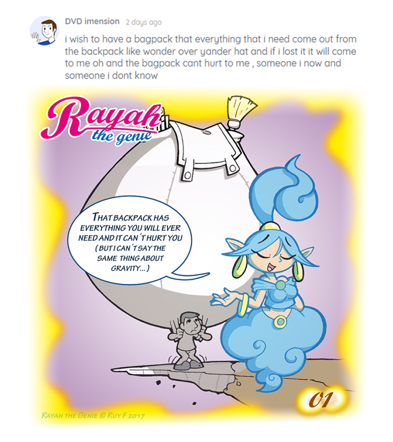 Rayah the Genie - Episode 2, Page 1: Wish No 01