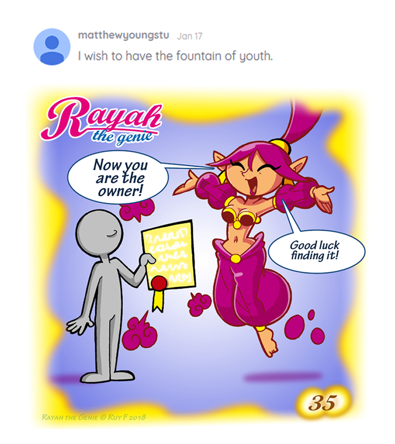 Rayah the Genie - Episode 36, Page 1: Wish No 35