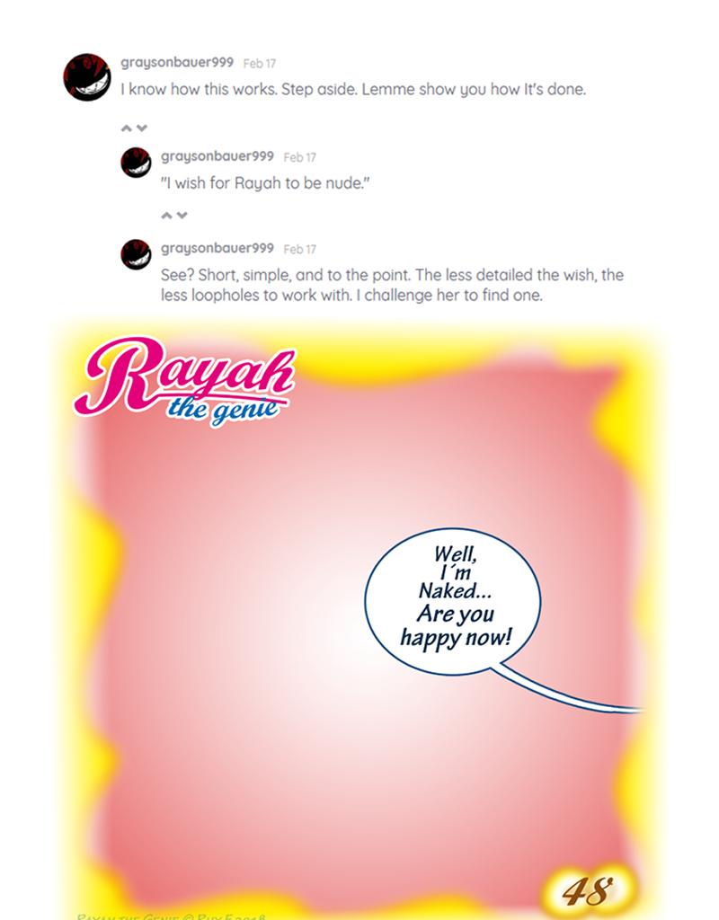 Rayah the Genie - Episode 49, Page 1: Wish No 48