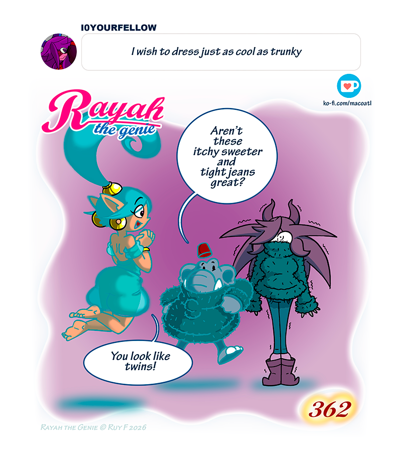 Rayah the Genie - Episode 427, Page 1: Fashion statement