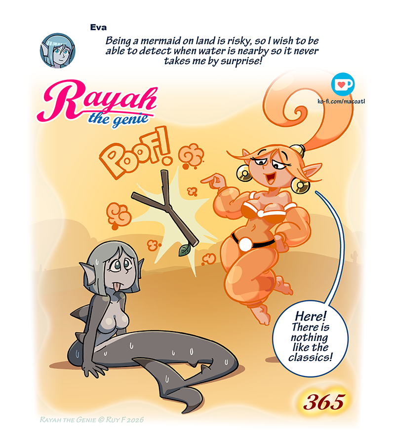 Rayah the Genie - Episode 430, Page 1: Detecting water