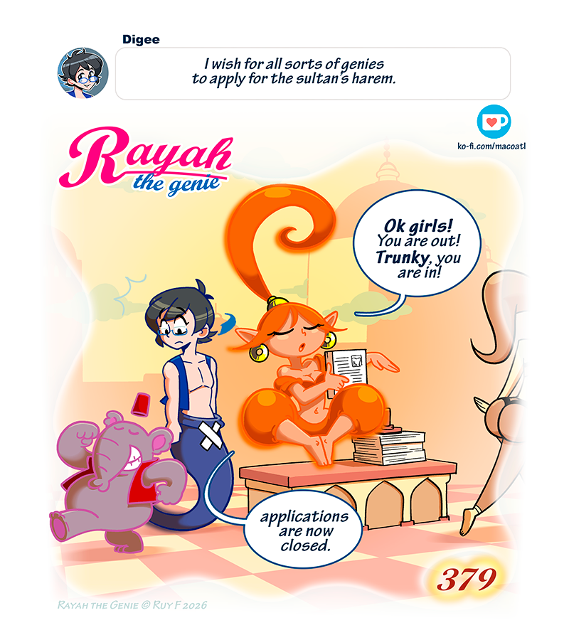 Rayah the Genie - Episode 444, Page 1: Applicants