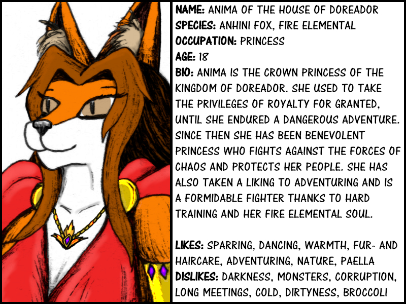 Princess Anima Bio Card