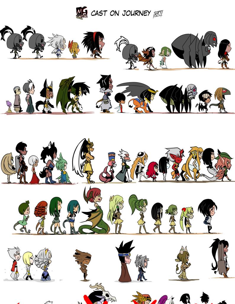 Monster girls on tour - Episode 856, Page 1: Cast on journey