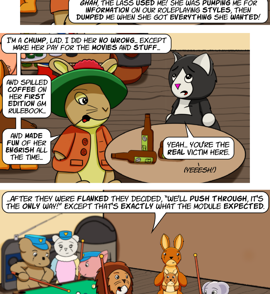 Fuzzy Knights - Episode 78, Page 1: Episode 75 - Disturbing Developments