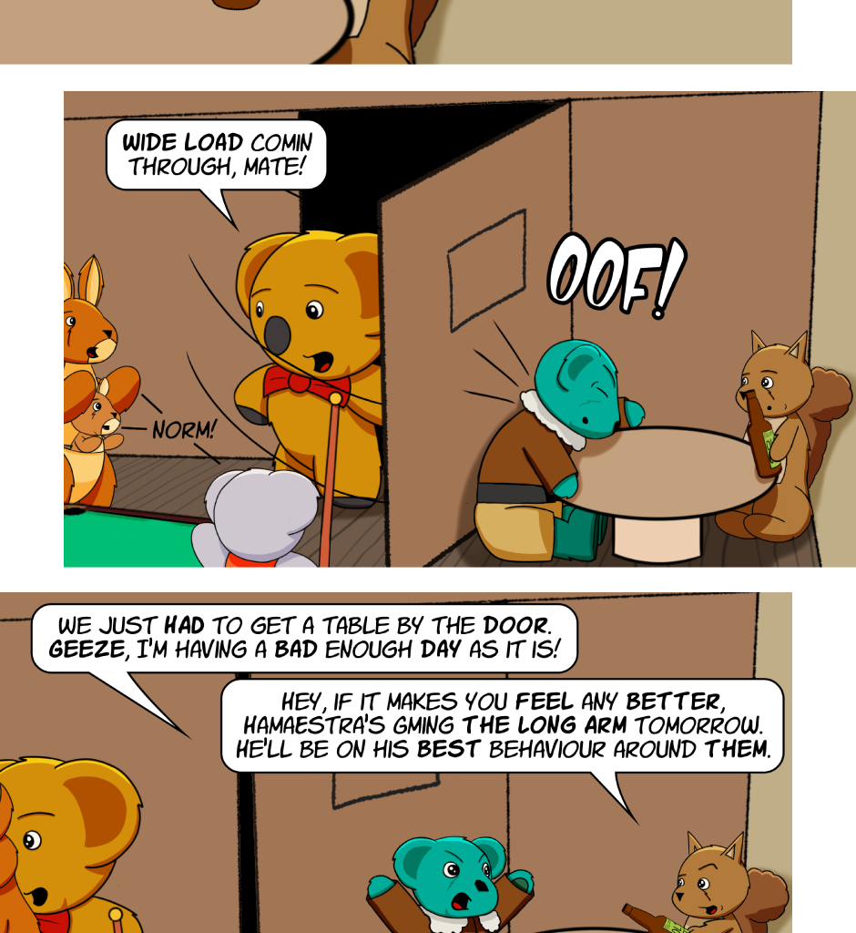 Fuzzy Knights - Episode 78, Page 1: Episode 75 - Disturbing Developments