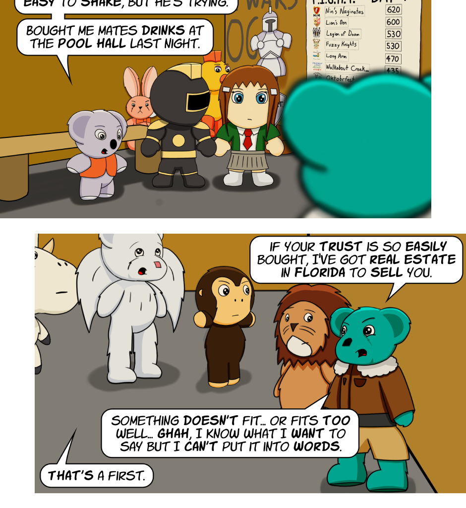 Fuzzy Knights - Episode 80, Page 1: Chapter 76 - Day 4