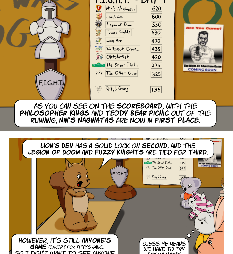 Fuzzy Knights - Episode 80, Page 1: Chapter 76 - Day 4