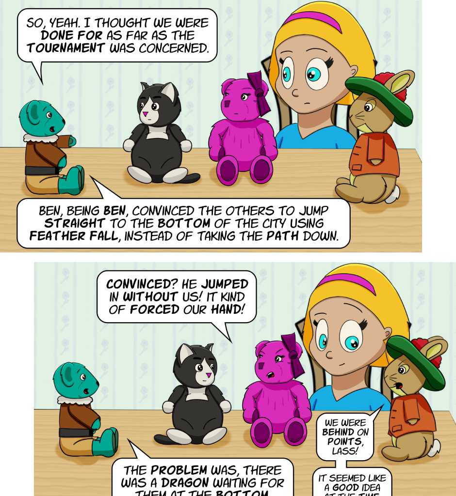 Fuzzy Knights - Episode 81, Page 1: Episode 77 - Crossing the Rubicon