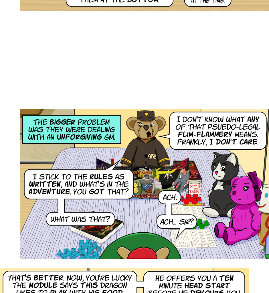 Fuzzy Knights - Episode 81, Page 1: Episode 77 - Crossing the Rubicon