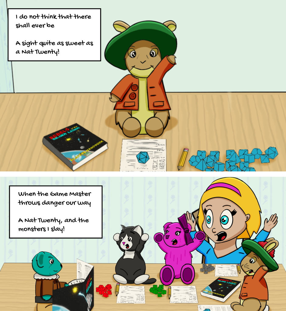 Fuzzy Knights - Episode 83, Page 1: Intermezzo - Ode to a d20