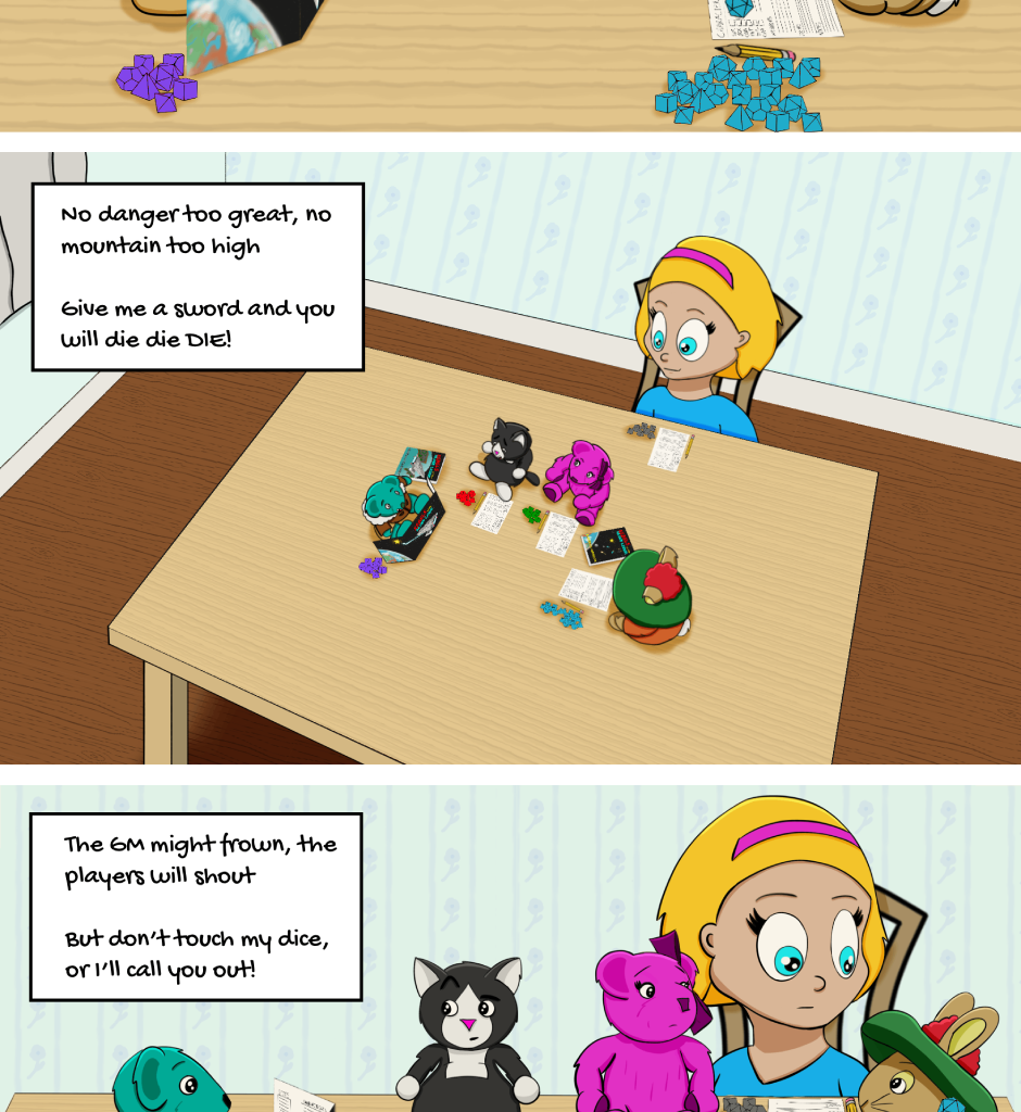 Fuzzy Knights - Episode 83, Page 1: Intermezzo - Ode to a d20