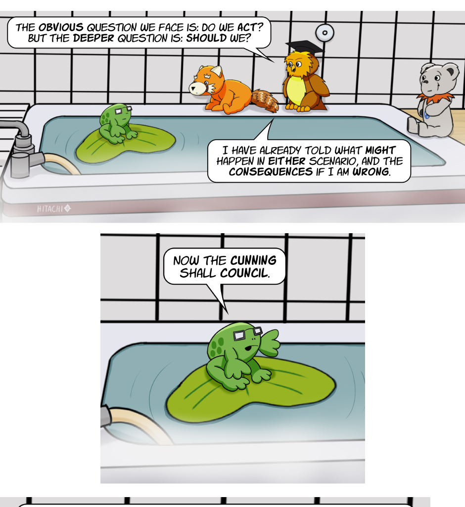 Fuzzy Knights - Episode 85, Page 1: Episode 80 - The Council Meets