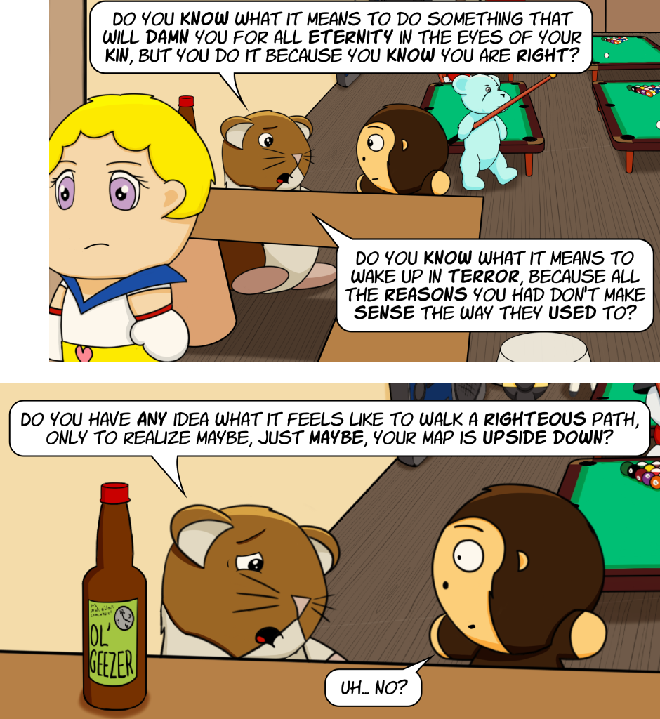 Fuzzy Knights - Episode 86, Page 1: Episode 81 - Various Tides of Fortune