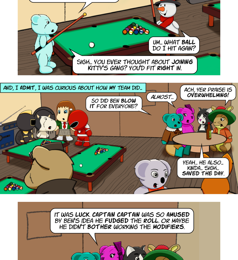 Fuzzy Knights - Episode 86, Page 1: Episode 81 - Various Tides of Fortune