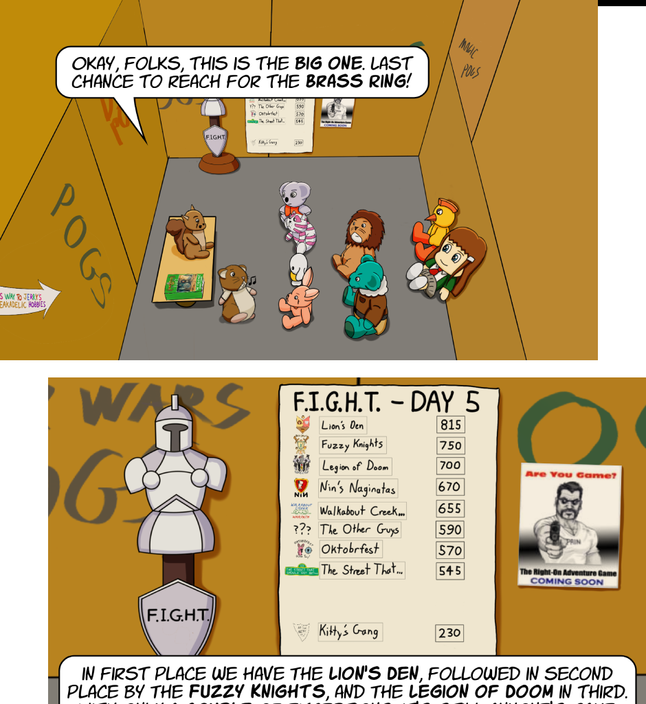 Fuzzy Knights - Episode 88, Page 1: Episode 83 - Day 5