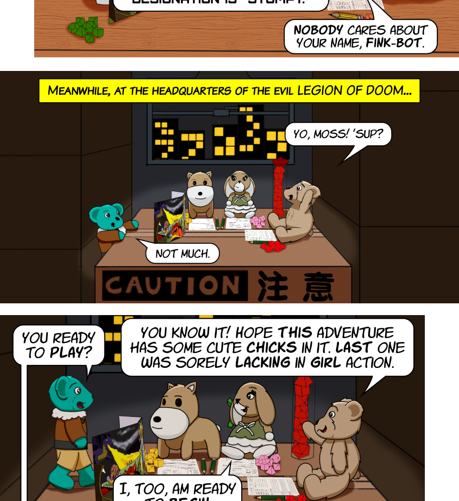 Fuzzy Knights - Episode 89, Page 1: Episode 84 - The Wheat from the Chaff