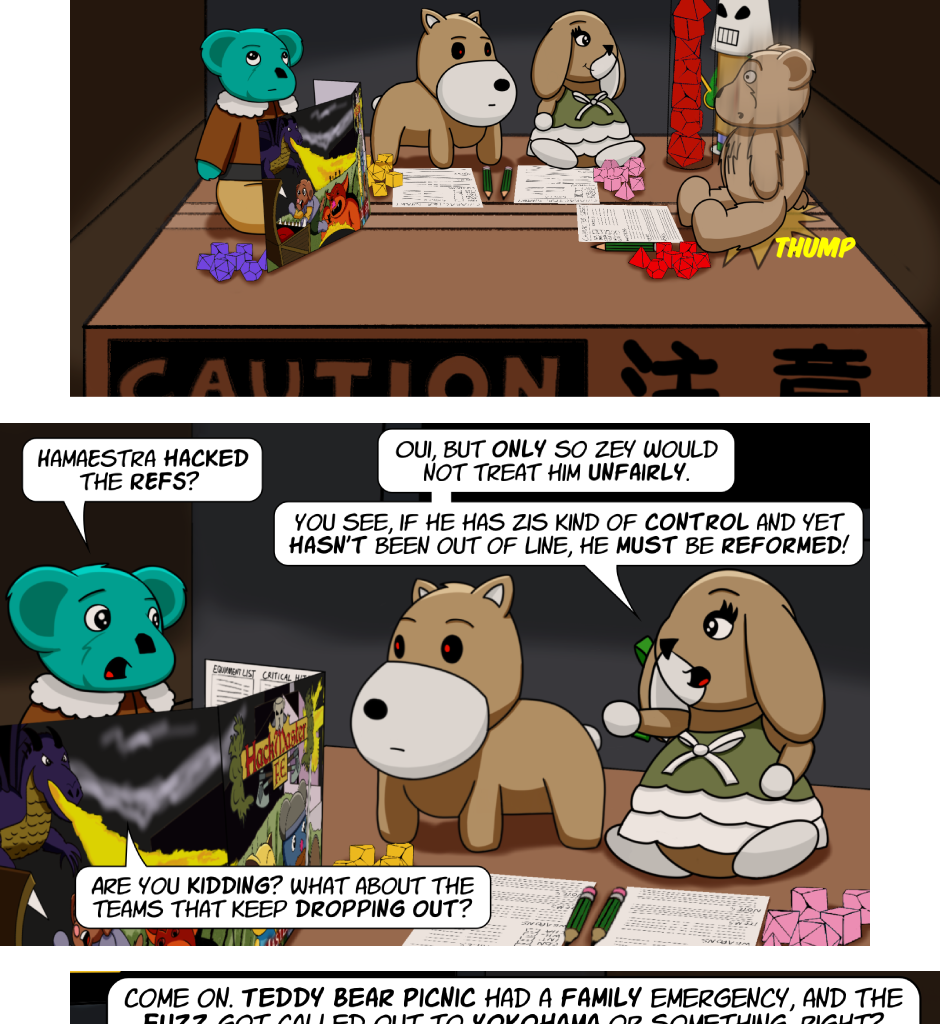 Fuzzy Knights - Episode 90, Page 1: Episode 85 - Who do you serve? Who do you trust? 