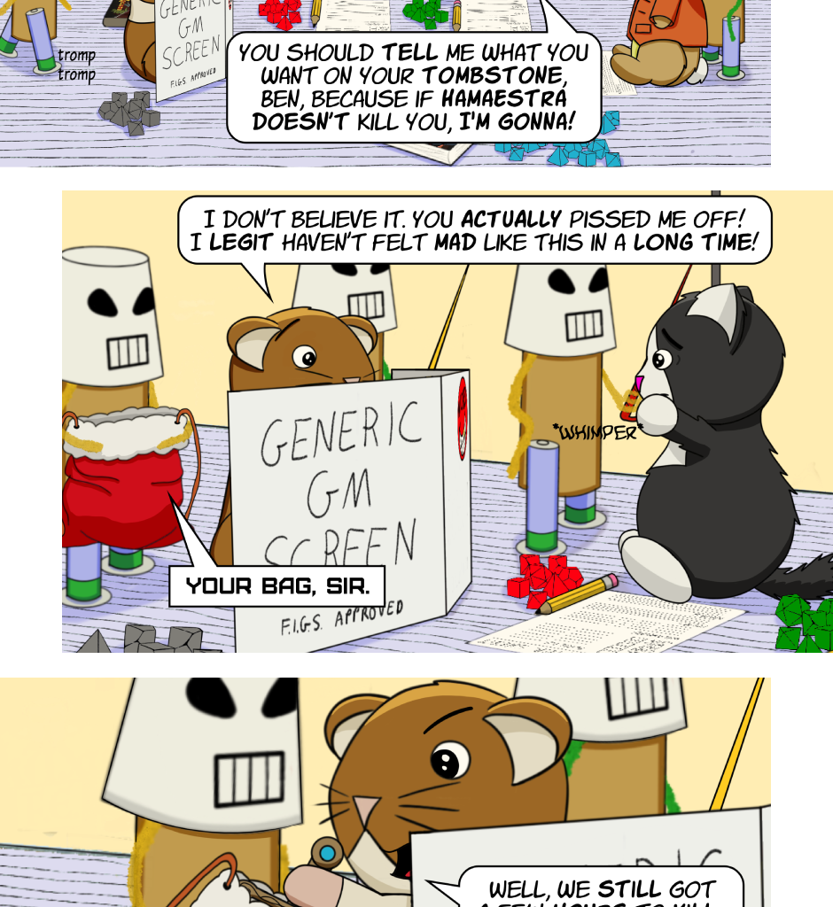 Fuzzy Knights - Episode 91, Page 1: Episode 86 - Ben Makes Things Worse