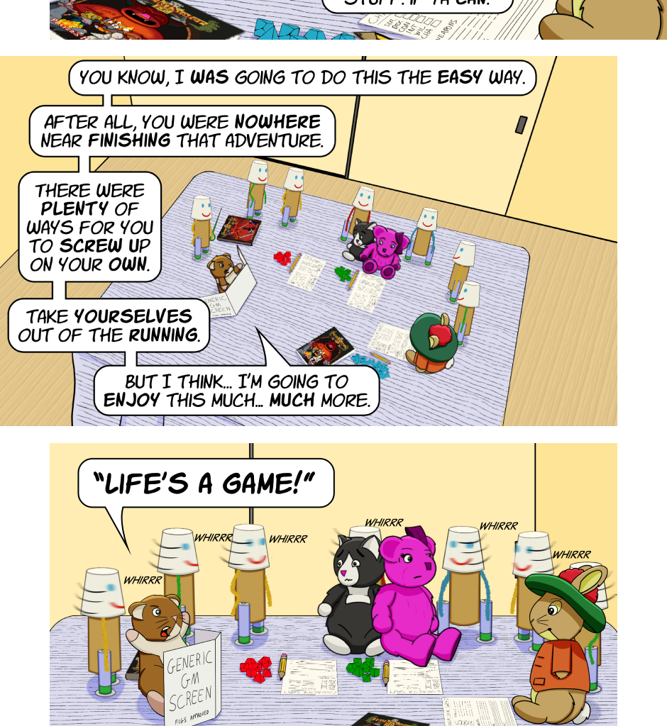 Fuzzy Knights - Episode 91, Page 1: Episode 86 - Ben Makes Things Worse