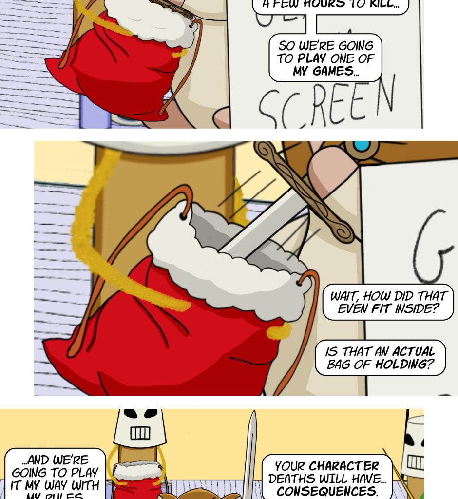 Fuzzy Knights - Episode 91, Page 1: Episode 86 - Ben Makes Things Worse
