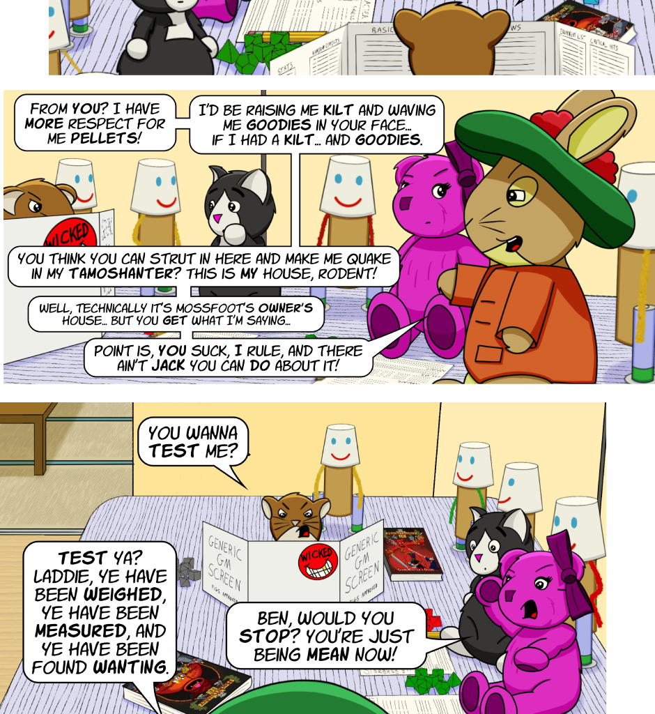 Fuzzy Knights - Episode 91, Page 1: Episode 86 - Ben Makes Things Worse