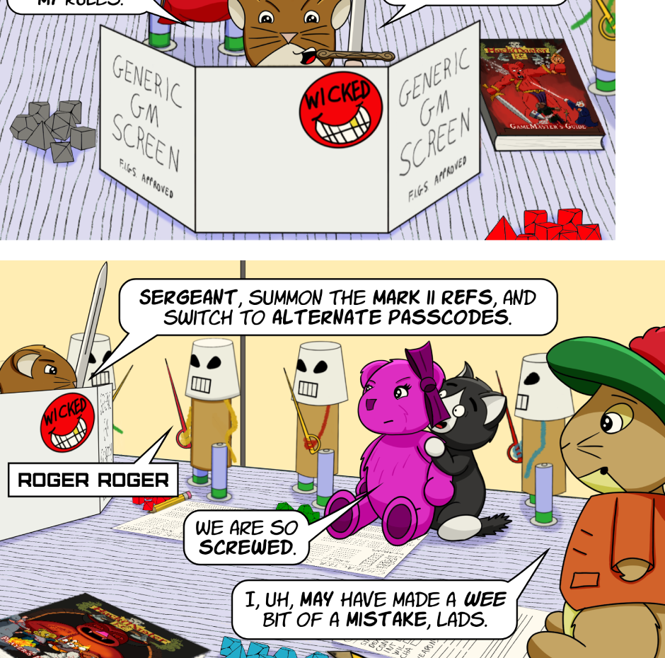 Fuzzy Knights - Episode 91, Page 1: Episode 86 - Ben Makes Things Worse