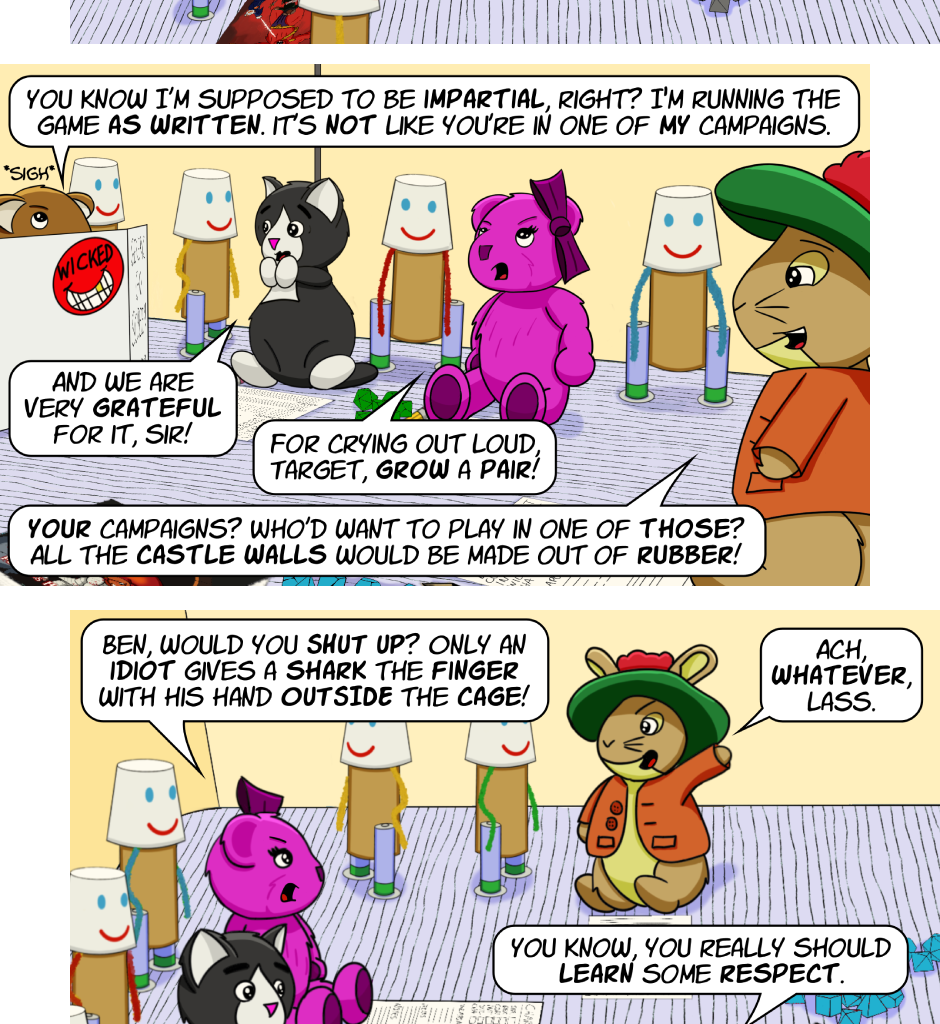 Fuzzy Knights - Episode 91, Page 1: Episode 86 - Ben Makes Things Worse