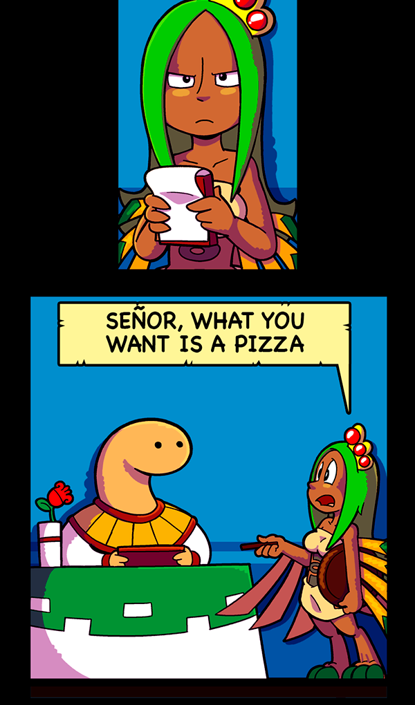 Macoatl - Episode 210, Page 1: Taco Pizza