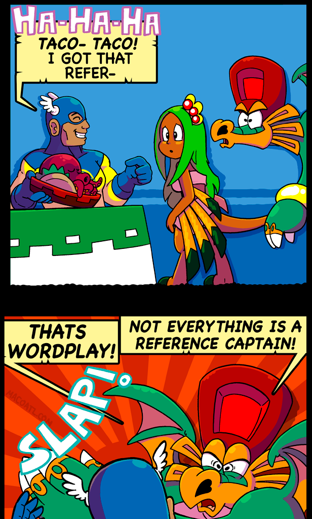 Macoatl - Episode 214, Page 1: References!