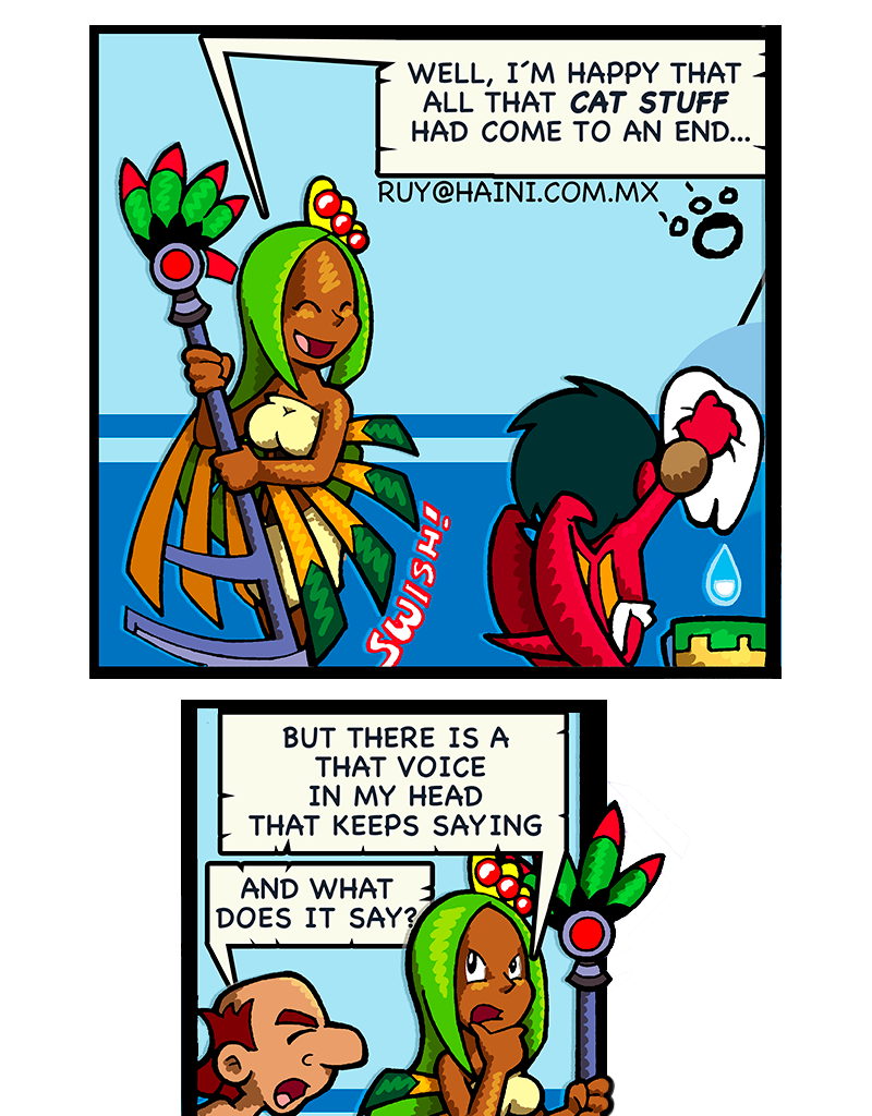 Macoatl - Episode 307, Page 1: The end of the cat saga