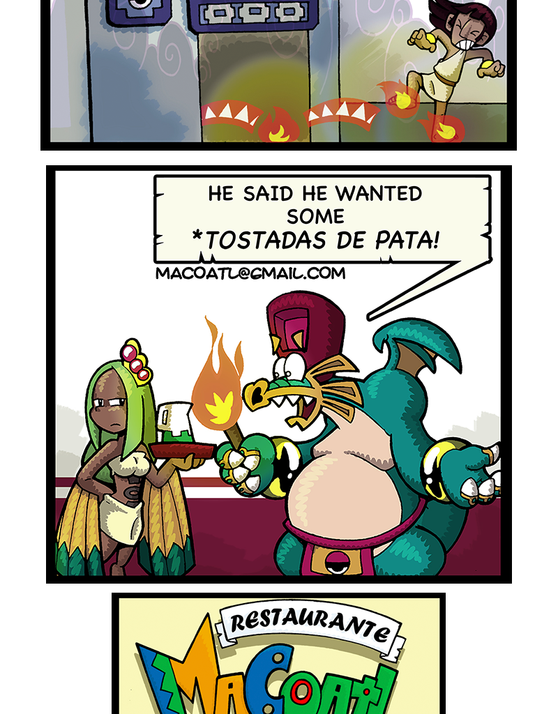 Macoatl - Episode 494, Page 1: Tostadas de pata