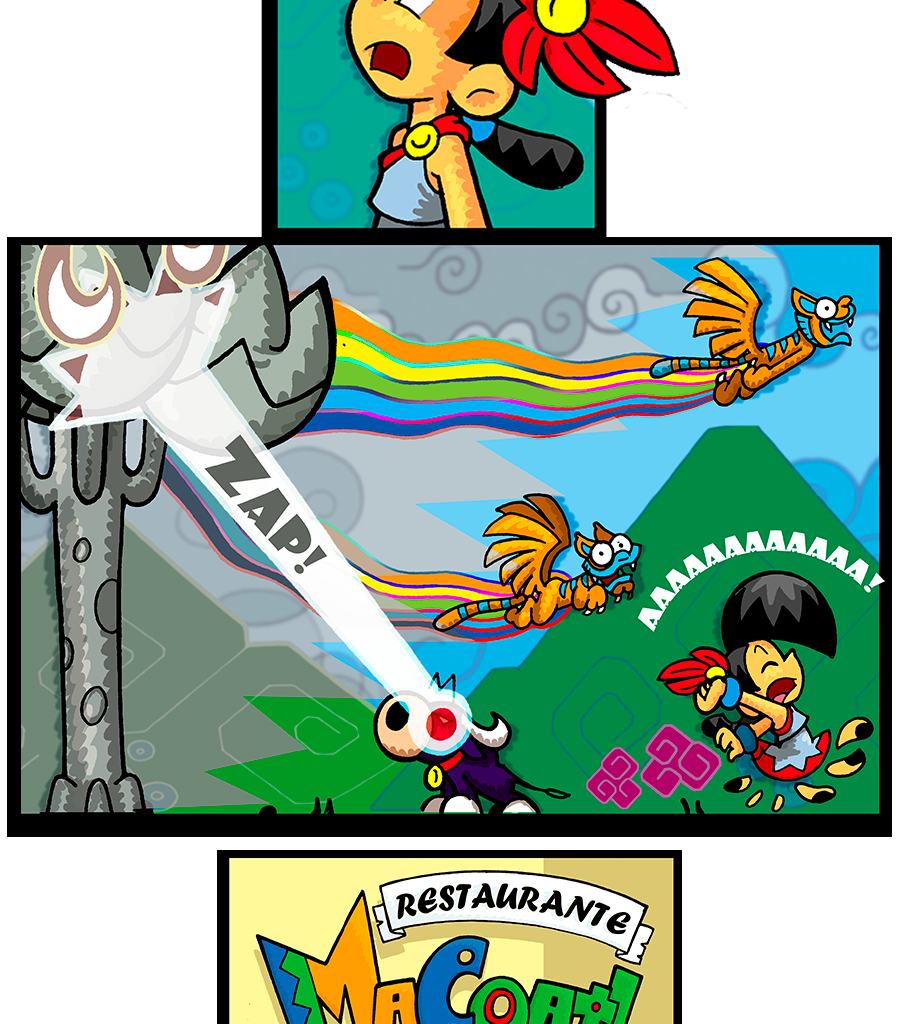 Macoatl - Episode 529, Page 1: Rainbow flying cats