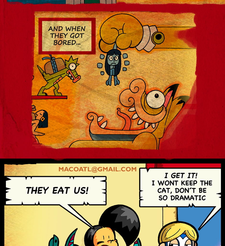Macoatl - Episode 622, Page 1: And from the skies came the cats
