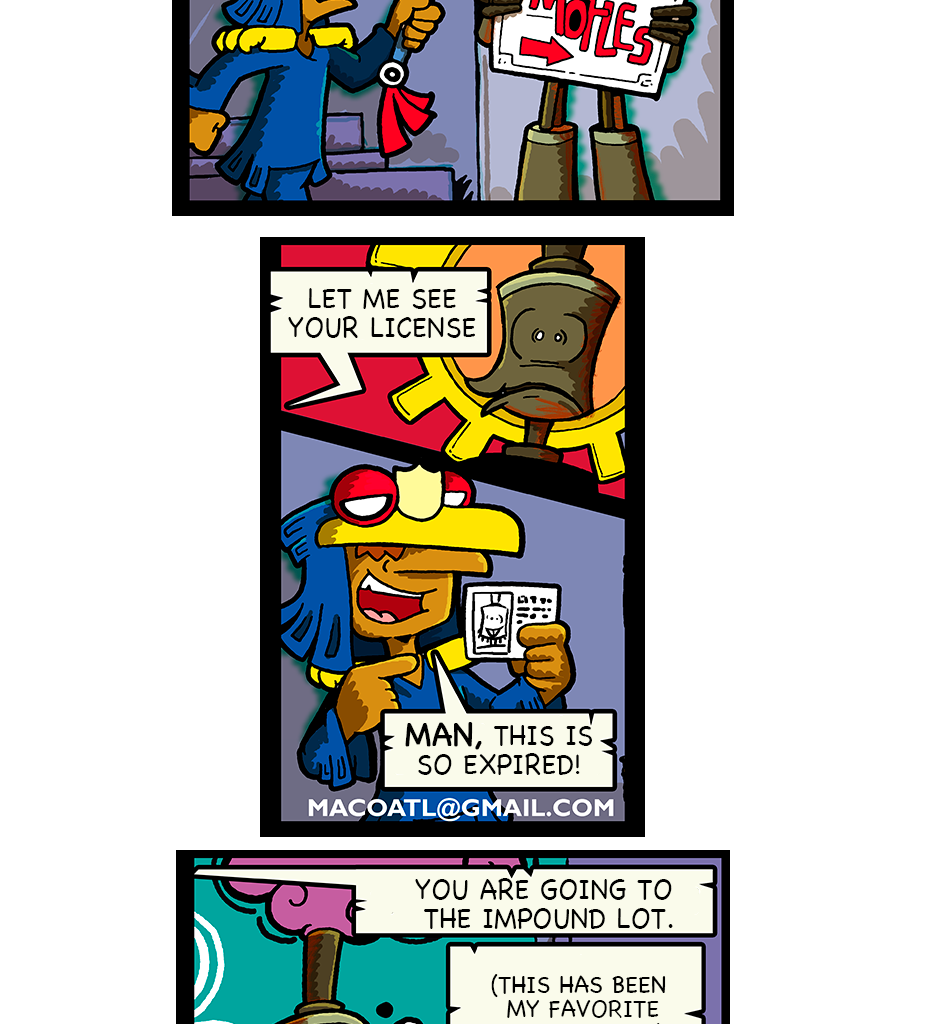 Macoatl - Episode 655, Page 1: Not without a license