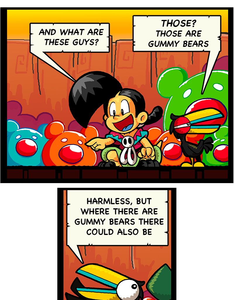 Macoatl - Episode 658, Page 1: Gummy bears