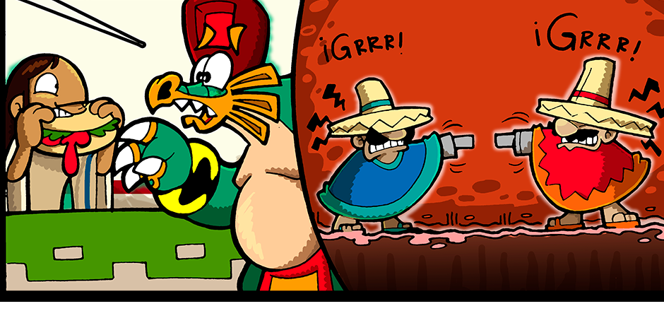 Macoatl - Episode 695, Page 1: Mexican standoff