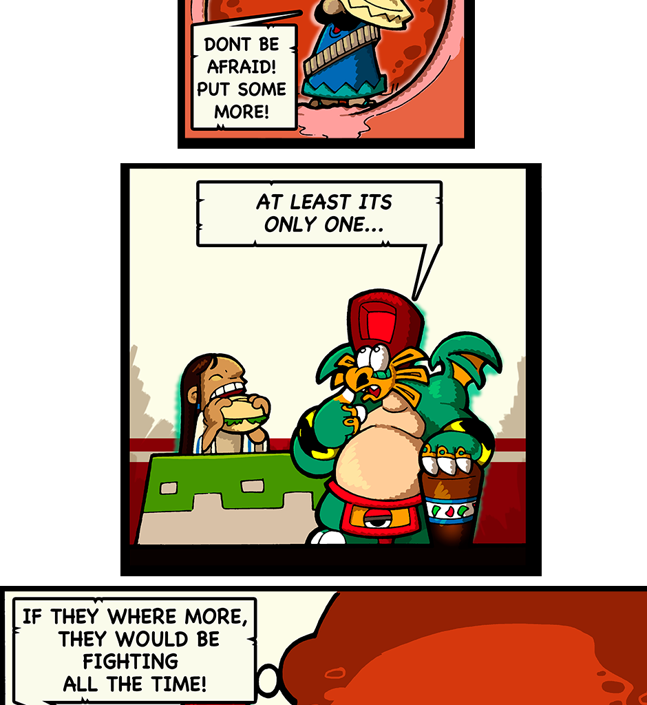 Macoatl - Episode 695, Page 1: Mexican standoff