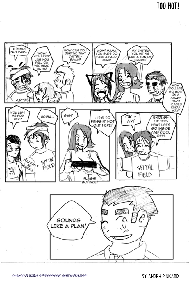 Shonen Punk! - Episode 54, Page 1: 053 too hot!