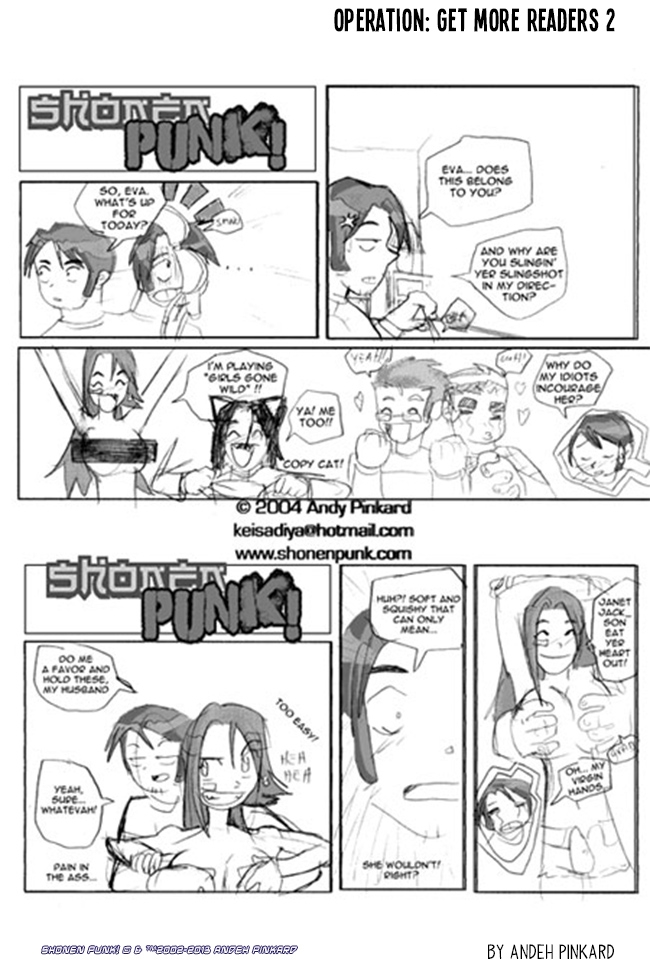 Shonen Punk! - Episode 57, Page 1: 056 Operation: Get More Readers 2