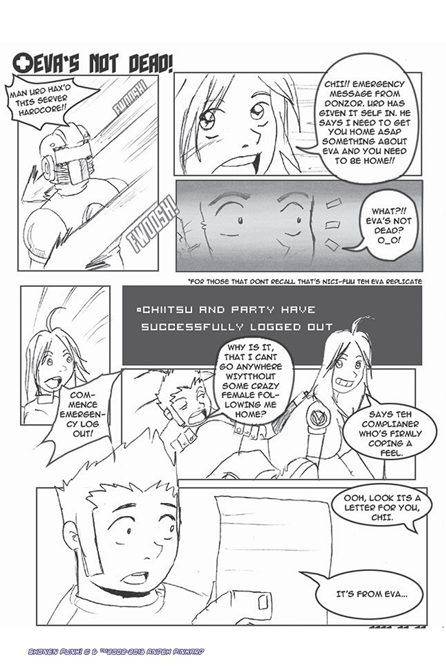 Shonen Punk! - Episode 126, Page 1: 124 Eva's Not Dead!