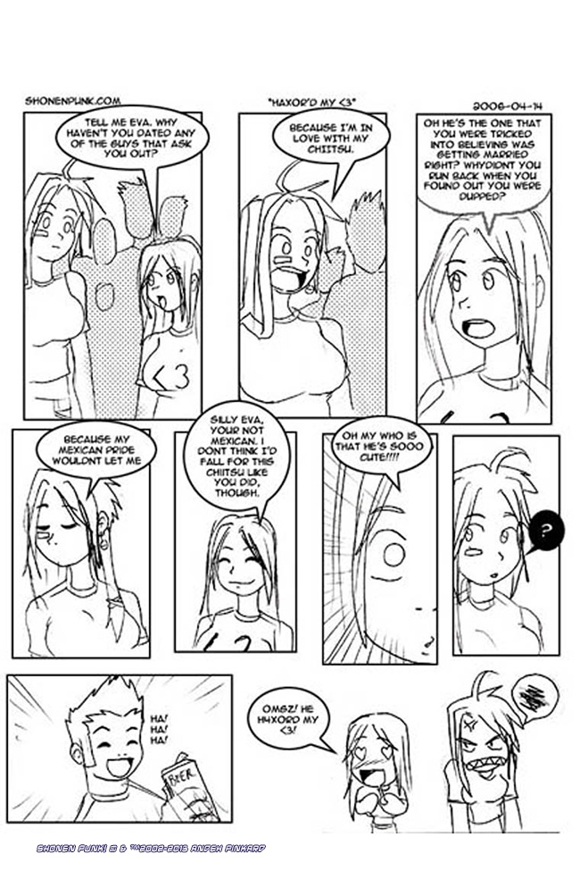 Shonen Punk! - Episode 139, Page 1: 136 Haxor'd My heart