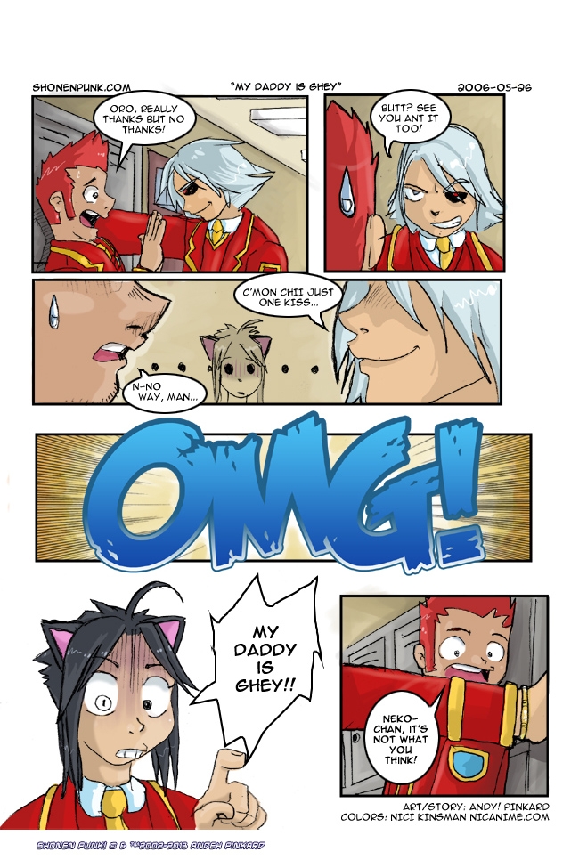 Shonen Punk! - Episode 150, Page 1: 146 My Daddy is Ghey