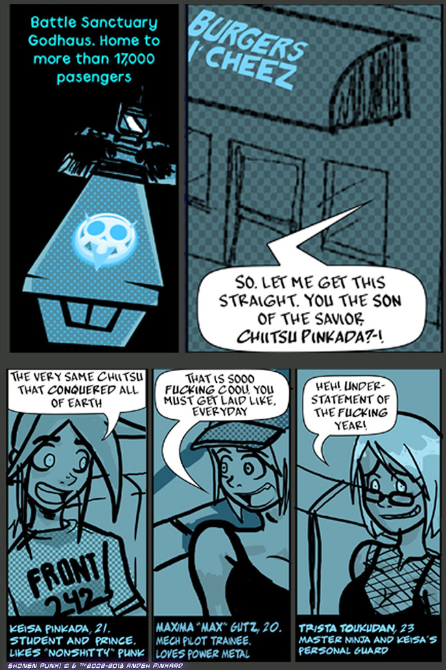 Shonen Punk! - Episode 422, Page 1: 418 Meet Keisa Pinkada