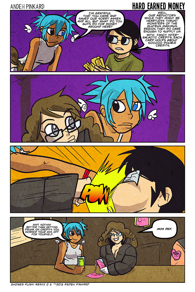 Shonen Punk! - Episode 732, Page 1: 716 hard-earned money