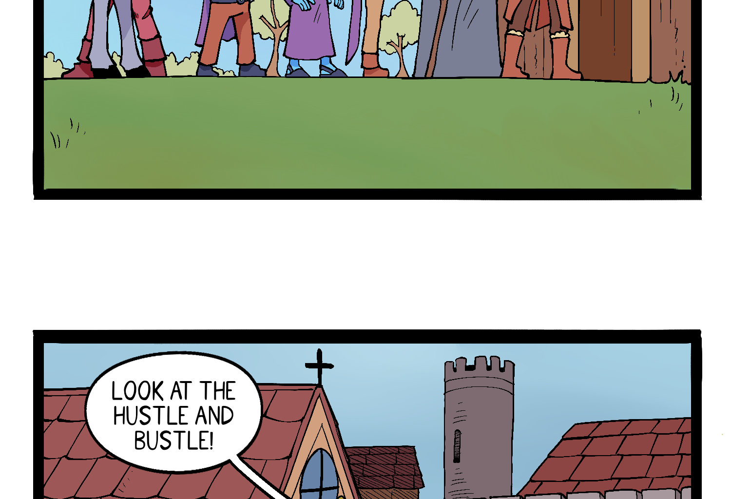 Gobbomancers! - Episode 42, Page 1: Hustle and Bustle