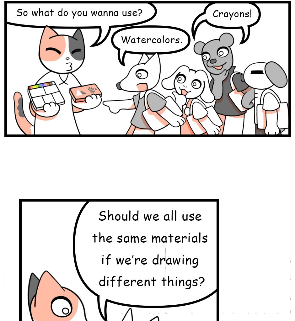 Mikesaka Art Class (◆Episodes are about art methods.) - Episode 1, Page 4: What would you like to draw?